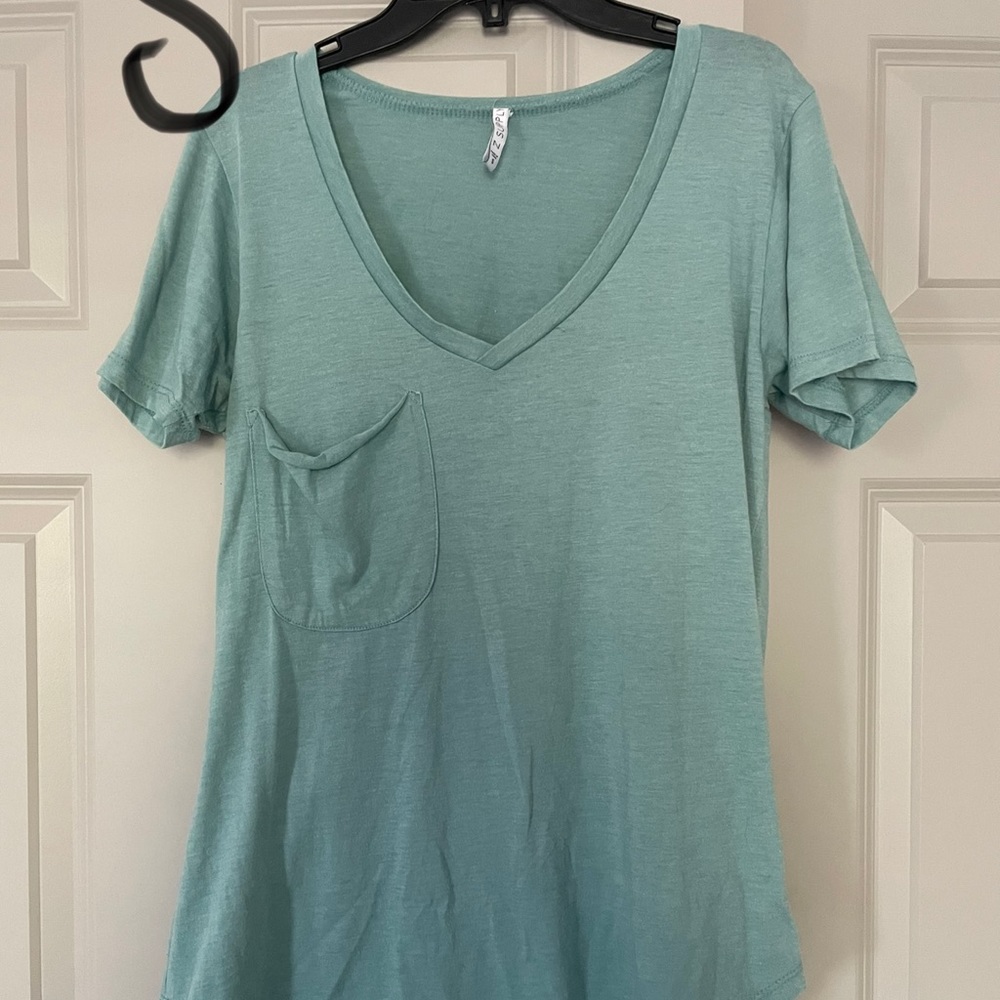 Short Sleeve V Neck